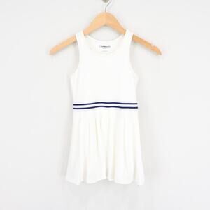 J.Crew Crewcuts Girl's Pleated Dress Performance Jersey White 8 NWT
